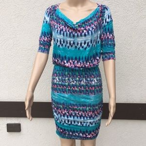 COPY - Ecoskin dress bodycon dress print XS